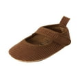 thumbnail image 4 of Baby Shoes Solid Color Ribbed Walking Shoes Soft Sole Footwear, 4 of 5