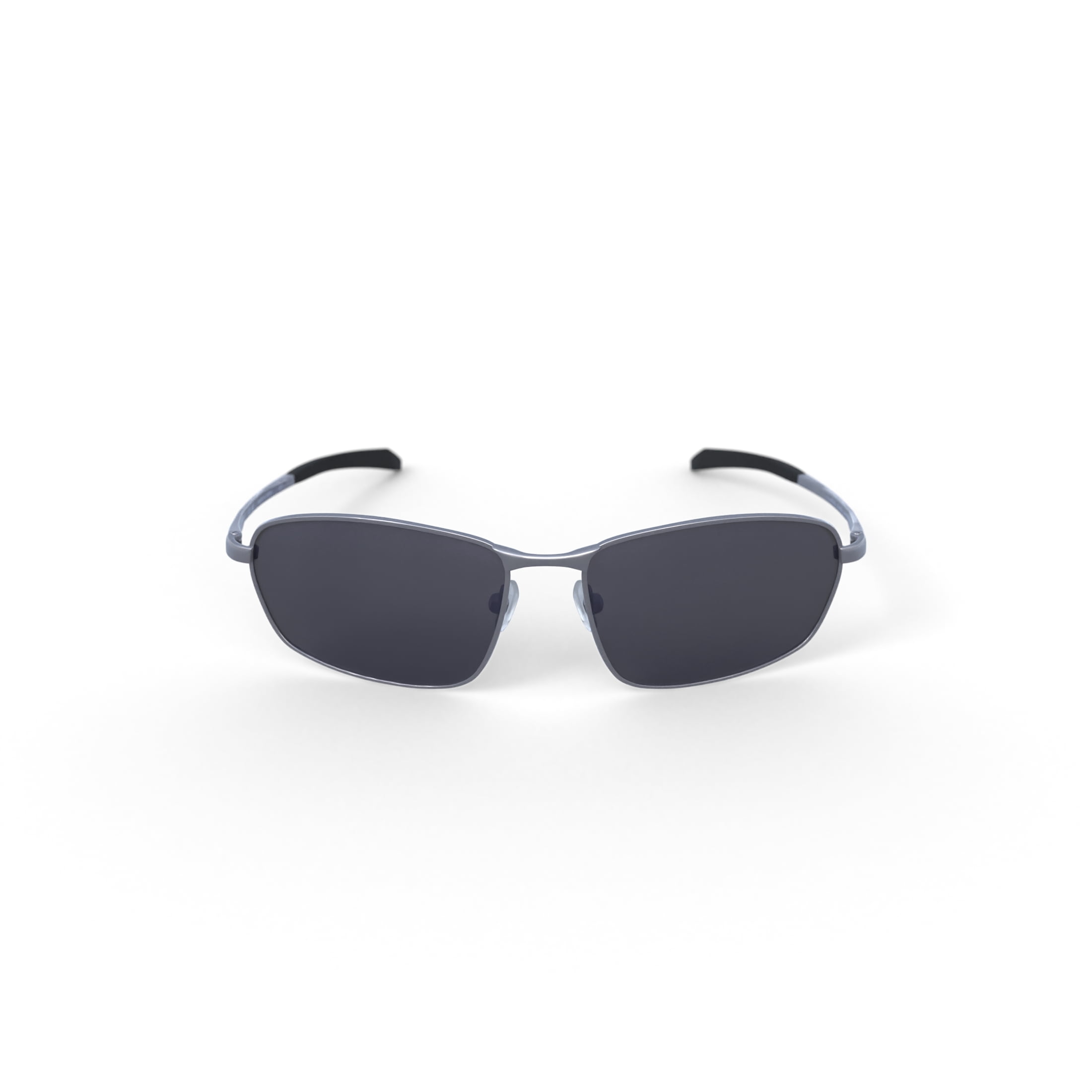Columbia Fir Ridge Oval Sunglasses with Shiny Dark Gunmetal Frame and Solid Smoke Polarized Lens