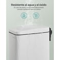 thumbnail image 4 of SONGMICS Bote de Basura, Cubo de Baño Pequeño de 10 L con Tapa, Cubo de Inodoro con Pedal, para Espacios Pequeños, Marco de Acero, Blanco LTB561W10V1, 4 of 5