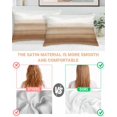 thumbnail image 3 of Brown White Ombre Pillow Cases Standard Size Set of 2, Smooth Satin Pillowcase for Hair and Skin, Vintage Farmhouse Abstract Striped Decorative Cooling Bed Pillow Covers with Zipper, 20x26 Inches, 3 of 5