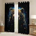 thumbnail image 2 of Manfei 3D Wildlife Bear Curtains Pack of 2 (42x84 Each), Mystic Glitter Stars Galaxy Curtains Blackout, Rustic Animal Bedroom Curtains, Curtains and Drapes Home Decor, 2 of 6