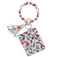 thumbnail image 1 of Wristlet Bracelet Keychain Circle Key Ring Pocket Credit Card Holder Circle Key Ring Tassel Keychains Bangle Purse for Women 30#, 1 of 6