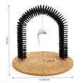 thumbnail image 2 of Cat Arch Self Groomer For Indoor Cats Back Scratcher Cat Grooming Massage Brush With Sturdy Cat Scratching Pad Durable Brusher, 2 of 8