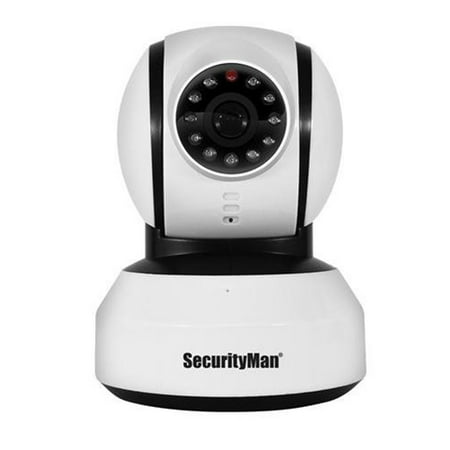 SecurityMan DIY Wireless/Wired IP Pan-Tilt Indoor Security Camera w/ SD