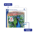 thumbnail image 3 of STAEDTLER Colored Pencils Set 18-Pack (18 Sets of 72 pcs) - Ergonomic Triangular Barrel, Smooth 4mm Lines, Wood - 72 Vibrant Colors in Tin, for Artists & Students, 1296 Count, 3 of 7