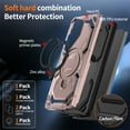 thumbnail image 3 of Dteck Magnetic Case for Samsung Galaxy S25 Ultra,Shockproof TPU+PC Ring Holder Case Compatible with Mag Safe Military Drop Protection Kickstand Back Cover,Rosegold, 3 of 7