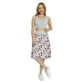 thumbnail image 2 of Women's Rock and Roll Music Retro Grunge A-line Printed Skirt Casual Wear, 2XL, Eggplant White, by Ambesonne, 2 of 6