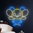thumbnail image 2 of Handmadetneonsign Bee Neon Sign, Cute Bee Led Sign, Bee Smiling Led Light, Flying Bee Neon Light, 2 of 5