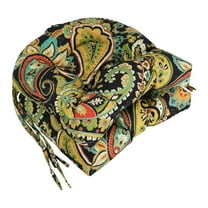 Blazing Needles 16-inch Polyester Patterned Outdoor U-shaped Chair Cushions (Set of 2)