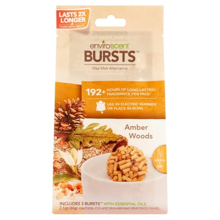Enviroscent Bursts Amber Woods Wax Melt Alternative, 3 count, 2.1 (Best Alternative To Waxing)