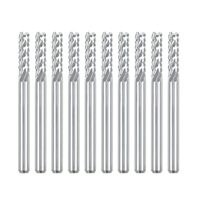 Unique Bargains 10 Pcs Embouts de Fraise en Carbure 3mm pour Machine PCB 1/8 Pieds Tige