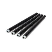 HSS 12" Extension Pole 1" Pole Diameter 1.2 mm Thickness Black, 4-Pack