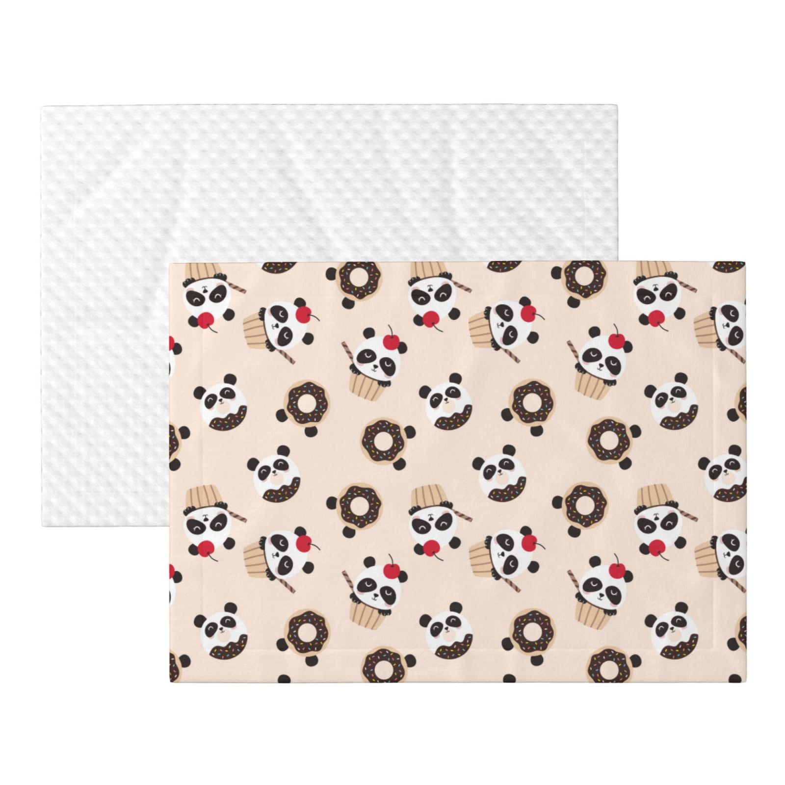 Naloa Panda Ice Creams Donuts Dog Blanket, 3 Sizes Cat Blanket for Indoor Cats Large Medium Small Dog Gifts-