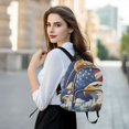 thumbnail image 6 of JIALIOU Mini Backpack Purse for Women Quilted Casual Daypack Small Travel Shoulder Bag, American Flag and Eagle, 6 of 7