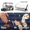 thumbnail image 6 of XYZCANDO American Flag Butterfly Golf Cart Seat Cover - 4 Storage Pockets Non-Slip Washable Terry Cloth Universal 2-Seater Golf Cart Seat Protector, 6 of 9