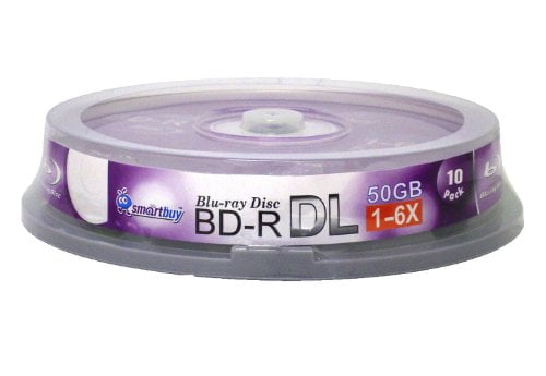 Smart Buy 10 Pack Bd-r Dl 50gb 6X Blu-ray Double Layer Recordable Disc Blank Logo Data Video Media 10-Discs Spindle | Guatemala Digital