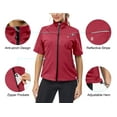 thumbnail image 4 of Little Donkey Andy Women's Short Sleeve Jacket Windproof Lightweight Vest for Golf Hiking Running Red XL, 4 of 7