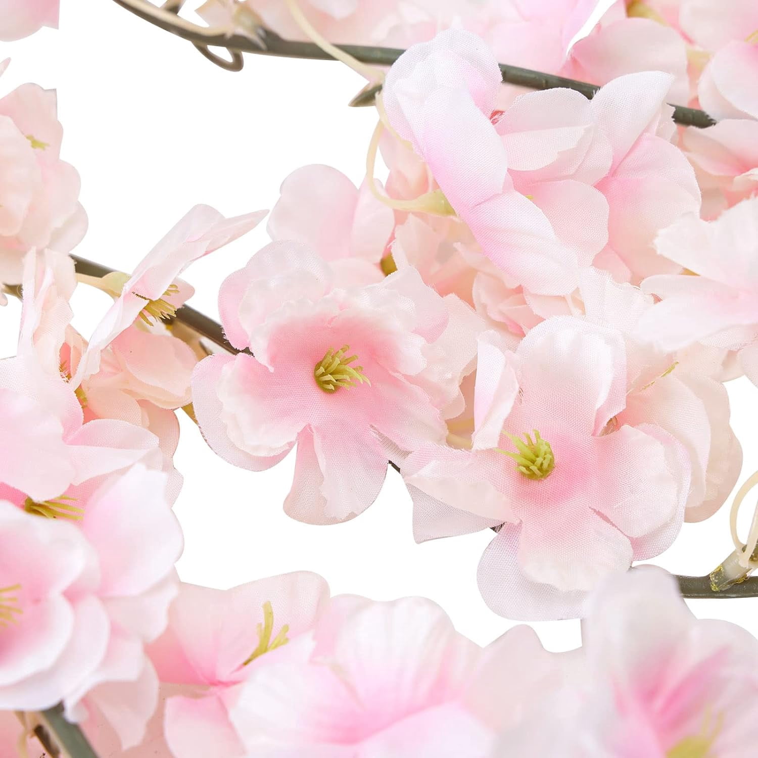 6pcs Artificial Cherry Blossom Flower Vines Faux Flowers for Outdoors Hanging Silk Flowers Garland for Wedding Party Home Japanese Kawaii Decor