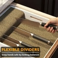 thumbnail image 2 of SpaceAid Bamboo Knife Drawer Organizer, 15"L x 12"W x 2.5"H, White, 2 of 7