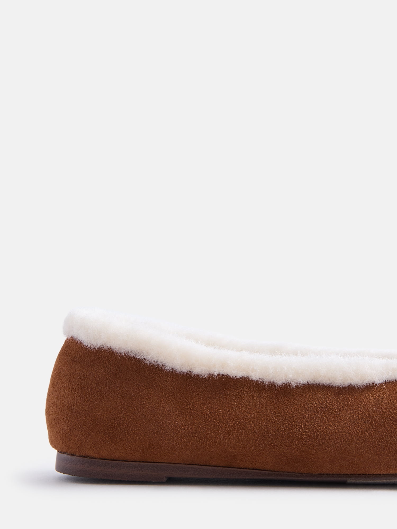 Madden NYC Women's Faux Sherpa Lined Ballet Flats
