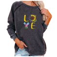thumbnail image 1 of Moda Mujer Casual Impresión O-cuello Manga larga Sudadera Tops Camiseta Blusa Fridja  fksj460, 1 of 6