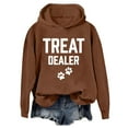 thumbnail image 3 of Sweatshirts for Women Clearance Zip Up Winter Loose Fit Hooded Long-sleeved Mitten- Off the Shoulder Curve Hem Solid Color Leisure Hoodies Womens Casual Printed Long Sleeve Hooded Sweatshirt, 3 of 4