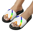 thumbnail image 5 of GZHJMY Stylish Slides for Women Men, Hand Drawing Heart Shape in Rainbow Colours Soft Flexible Slip-on Sandals Slippers, 5 of 7