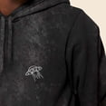 thumbnail image 5 of Dalix UFO Embroidered Fleece Hoodie Mineral Wash Long Sleeve Sweatshirt Mens in Black 2XL XX-Large, 5 of 5