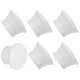 thumbnail image 1 of Extremos de barra de cortina Uxcell, 6 piezas de tapa de cabeza de barra de cortina de plástico para decoración de ventanas de oficina en casa, blanca, 1 of 6