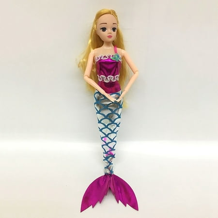 Fancyleo 1Pcs Mermaid Tail Swimsuit Dress Costume Accessories Set Suit For 11Inches Doll Party Clothes Children Girl's Toy Doll