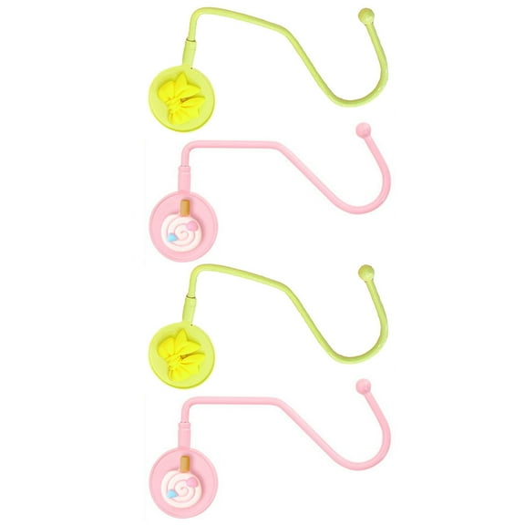 GOOHOCHY  4 Pcs Purse Hanger Holder for Table Multiple Pockets Handbag Organizer Desk Hook Student