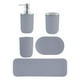 thumbnail image 2 of Accesorios de baño Modernos perfecl de plástico 5 piezas gris, 2 of 7