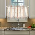 thumbnail image 2 of Yayeee Kitchen Curtains Light Filtering 27"x24" Rod Pocket Short Cafe Window Panel, Beige Nautical Pattern, 2 of 7