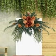 thumbnail image 2 of Fondo de decoración rosas artificiales, corona colgante de puerta multiusos champán Zulema Guirnalda para colgar en la puerta, 2 of 8