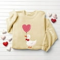 thumbnail image 6 of FAWUUDO Womens Valentines Day Sweatshirt Heart Print Crewneck Long Sleeve Pullover Casual Comfortable Romantic Gift for Her Beige XL, 6 of 7