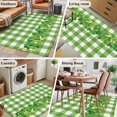 thumbnail image 5 of Kitchen Mats for Floor 3x5 Ft, St. Patrick's Day Non Slip Area Rugs for Kitchen Bedroom Entryway, Shamrock Grasses Sage Green Plaid Washable Carpet Runner Rug Floor Mats for Bedroom Home Decor, 5 of 8