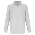 thumbnail image 3 of Mens Casual Button Down Shirts Long Sleeve Chambray Shirts Fashionable Casual Comfortable Trendy And Easy To Solid Color Multi Color Cotton Linen Shirt Wrinkle Free Shirt, 3 of 5