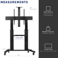 thumbnail image 4 of Black Ultra Heavy Duty Mobile Stand TV Cart Mount, Fits 32" to 100" Flat Screens, 4 of 9