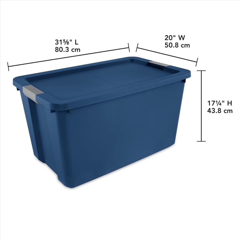 34 Gallon Extra Large Storage Bin, 2 Pack Plastic Storage Container ...