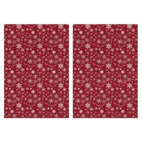 2 Pcs Funny Kitchen Towels,Red Christmas Snowflake Pattern Microfiber Dish Towels,Kitchen Tea Towels,Kitchen Towel Set (18" X 26")