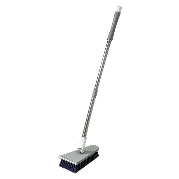 Cepillo de limpieza de suelos ajustable de mango largo, cepillo giratorio con mango extensible flexible para zonas de difícil acceso, limpiador de juntas de azulejos para múltiples superficies, ideal
