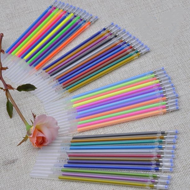 Xihbxyly Almacén de Liquidación Oficina Escuela 12 Colores Recambios Marcadores Acuarela Gel Pluma Reemplazar Suministros 5Ml