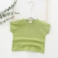 thumbnail image 4 of Girls Summer -match Korean Solid Color Short-sleeved Top, 4 of 6