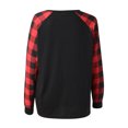 thumbnail image 4 of Honeeladyy Summer Sales Merry Christmas Sweatshirt for Women Rhinestone Red Glass Printed Long Sleeve Crewneck Holiday Loose Casual Pullover Top, 4 of 8