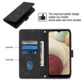 thumbnail image 3 of Compatible with Samsung Galaxy A12 Classic Embossed PU Leather Case with Card Holder Shockproof Cover, 3 of 5