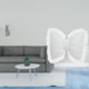 thumbnail image 2 of Escultura de gato de resina con lazo, figura decorativa moderna para sala de estar, dormitorio, oficina, estudio, estantería, sofá, mesita de noche., 2 of 8