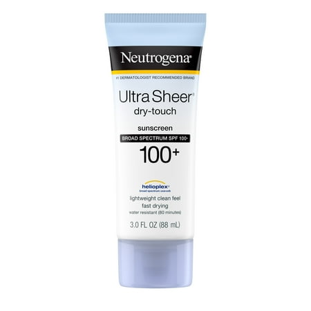 Neutrogena Ultra Sheer Dry-Touch Water Resistant Sunscreen SPF 100+, 3 fl. (Best Sunscreen To Wear Under Foundation)