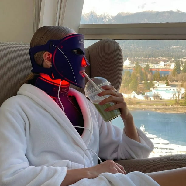 Luyors LED Light Therapy Face And Neck Mask, Red Light Therapy for