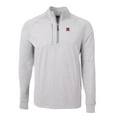 thumbnail image 2 of Men's Cutter & Buck  Heather Gray Rutgers Scarlet Knights Big & Tall Adapt Eco Knit Quarter-Zip Pullover Top, 2 of 3