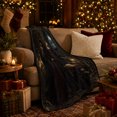 thumbnail image 3 of Gothic Moonlit Library Portrait Flannel Blanket for Couch Sofa Bed, Dark Castle Romance Home Decor for Women Men, Medieval Art Gift for Birthday Halloween Reading Room, 3 of 9